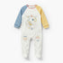 Juniors Cotton Crew Neck Long Sleeves Sleepsuit with Safari Print - White / 9-12 mths