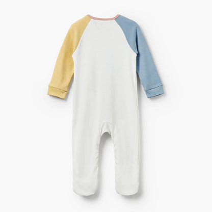 Juniors Cotton Crew Neck Long Sleeves Sleepsuit with Safari Print