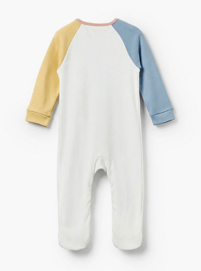 Juniors Cotton Crew Neck Long Sleeves Sleepsuit with Safari Print-baby-boys-clothing-nightwear-sleepsuits-image-3