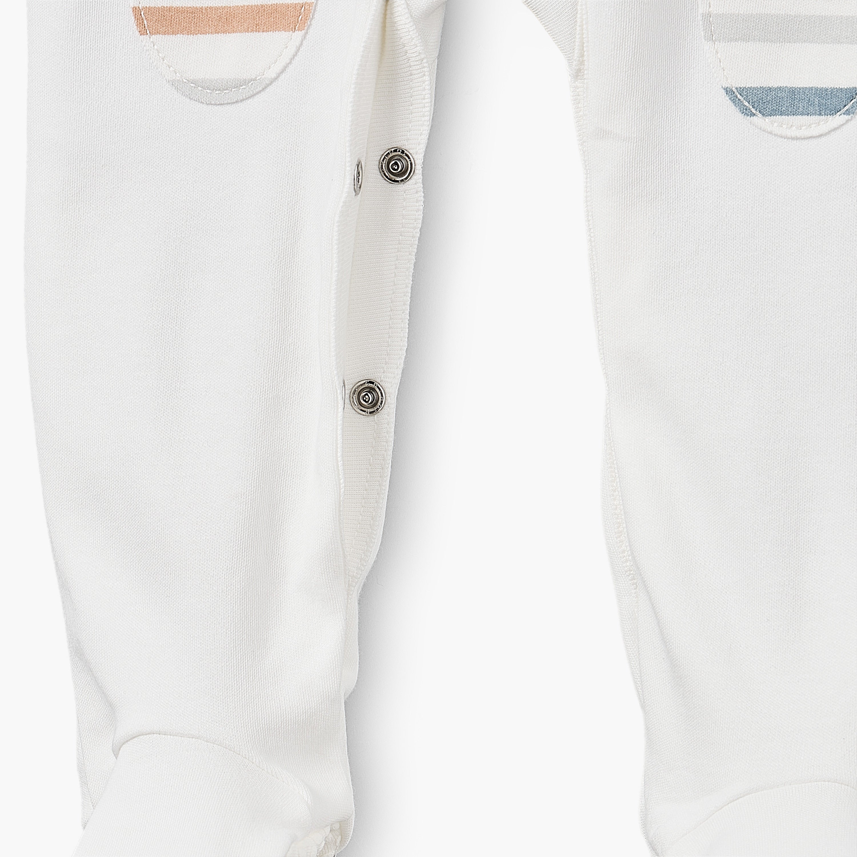 Juniors Cotton Crew Neck Long Sleeves Sleepsuit with Safari Print