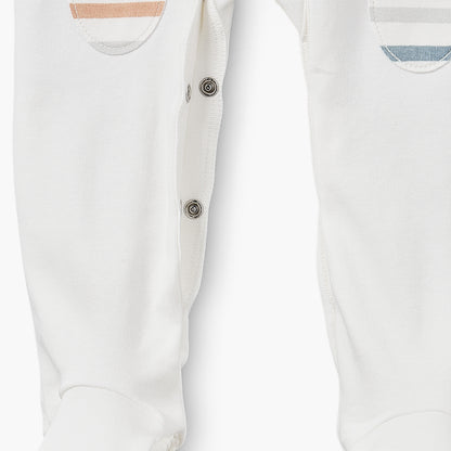 Juniors Cotton Crew Neck Long Sleeves Sleepsuit with Safari Print