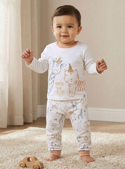 Juniors Cotton Crew Neck Long Sleeves Pyjama Set with Safari Print-baby-boys-clothing-nightwear-pyjamasets-image-1