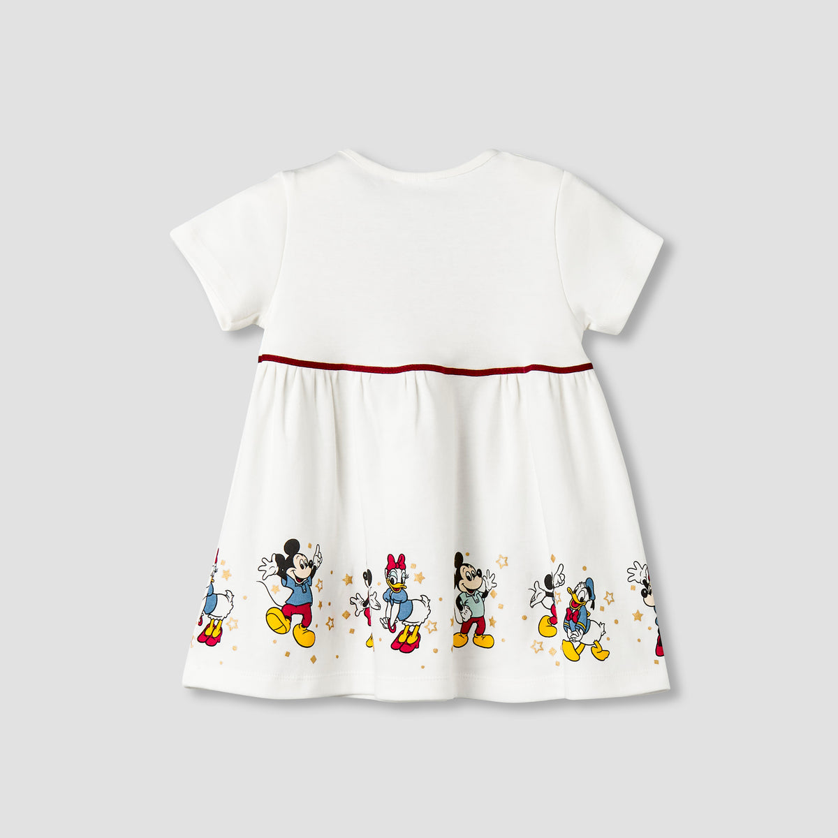 Disney Round Neck Short Sleeve Dress with Hairband