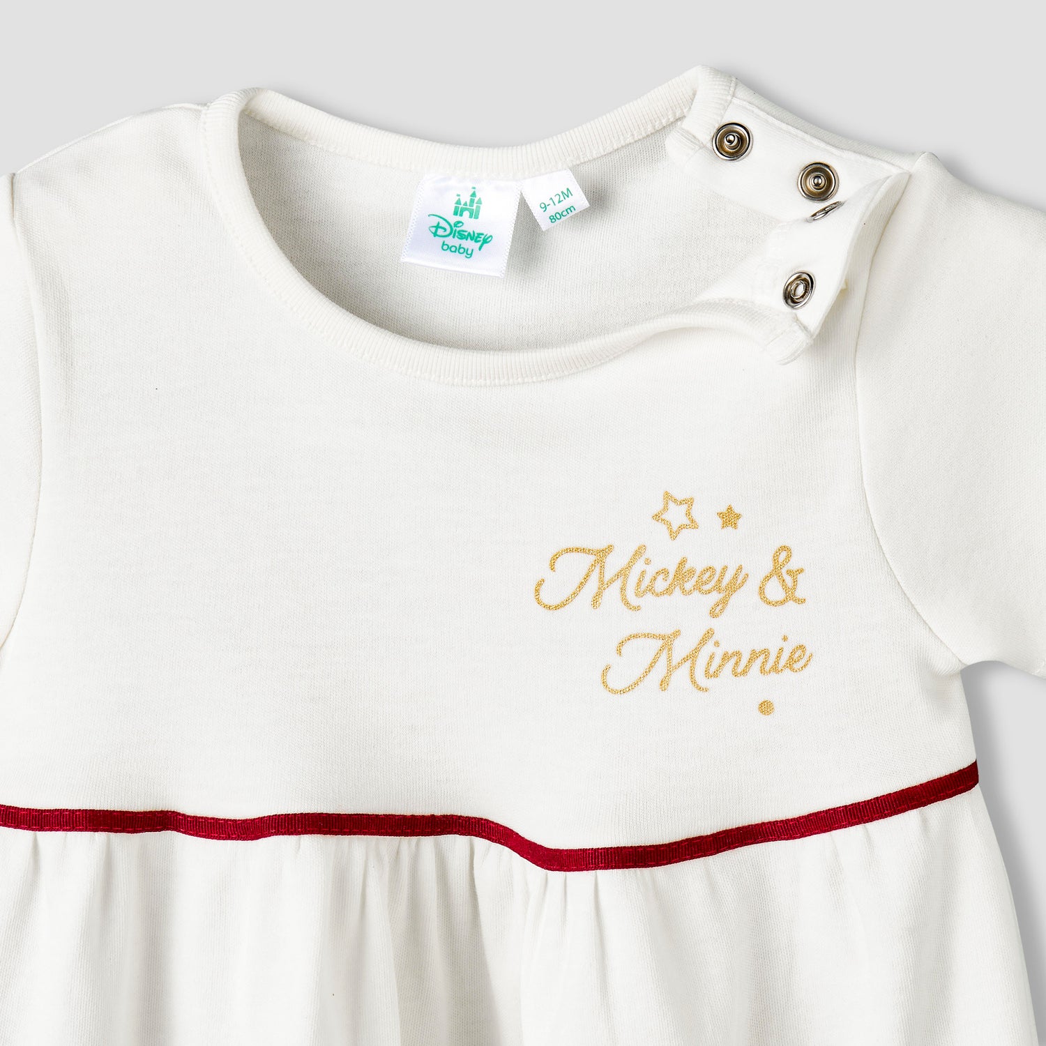 Disney Round Neck Short Sleeve Dress with Hairband