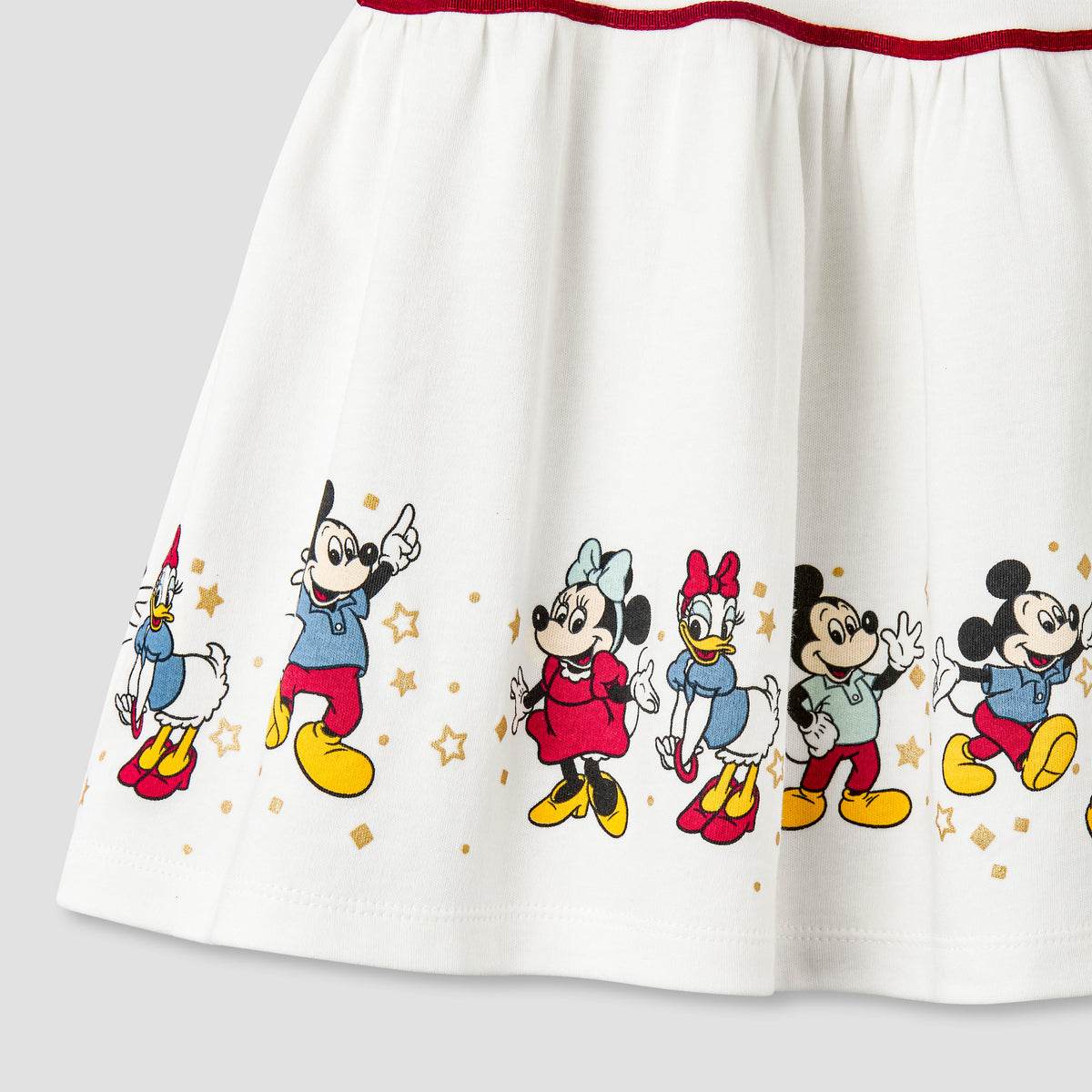 Disney Round Neck Short Sleeve Dress with Hairband