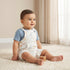 Juniors Crew Neck Short Sleeves T-shirt and Dungaree Set with Safari Print - Multicolour / 12-18 mths