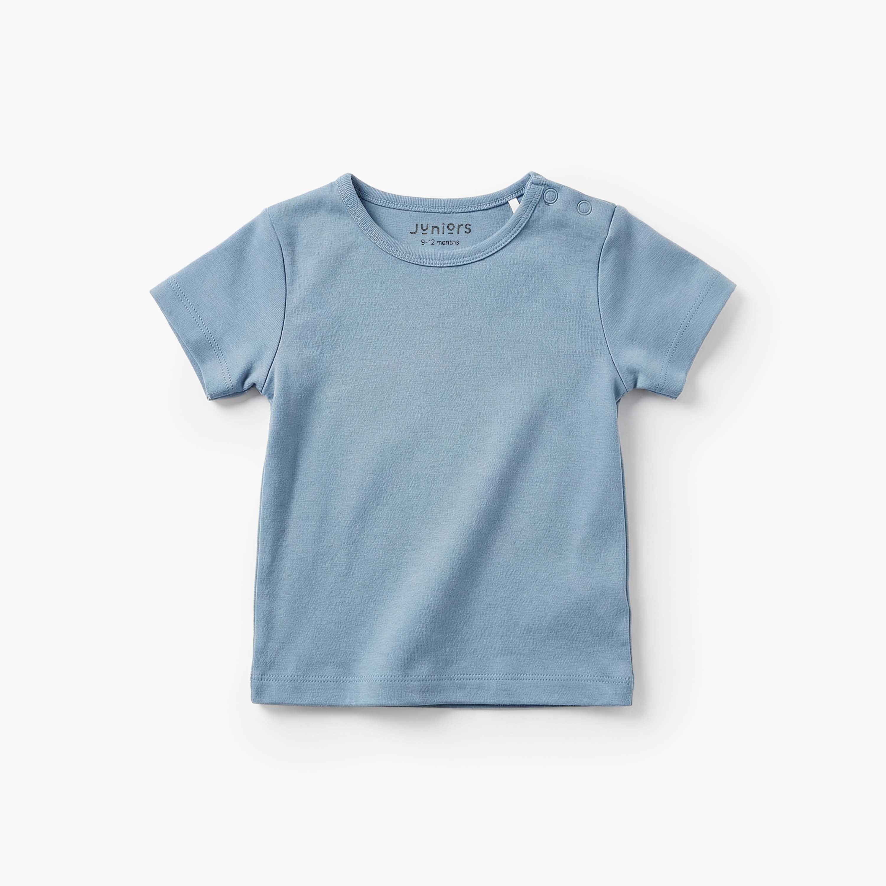 Juniors Crew Neck Short Sleeves T-shirt and Dungaree Set with Safari Print