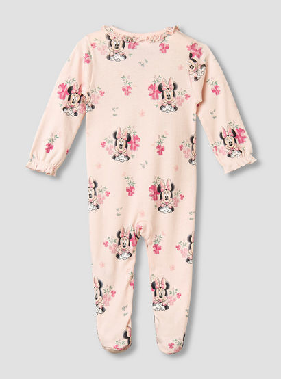 Disney Cotton Long Sleeves Sleepsuit with Minnie Mouse Print-baby-girls-clothing-nightwear-sleepsuits-image-2