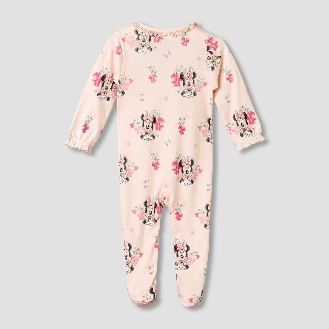 Disney Cotton Long Sleeves Sleepsuit with Minnie Mouse Print