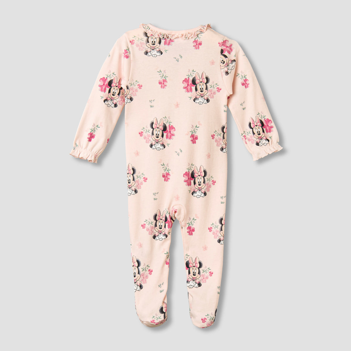 Disney Cotton Long Sleeves Sleepsuit with Minnie Mouse Print