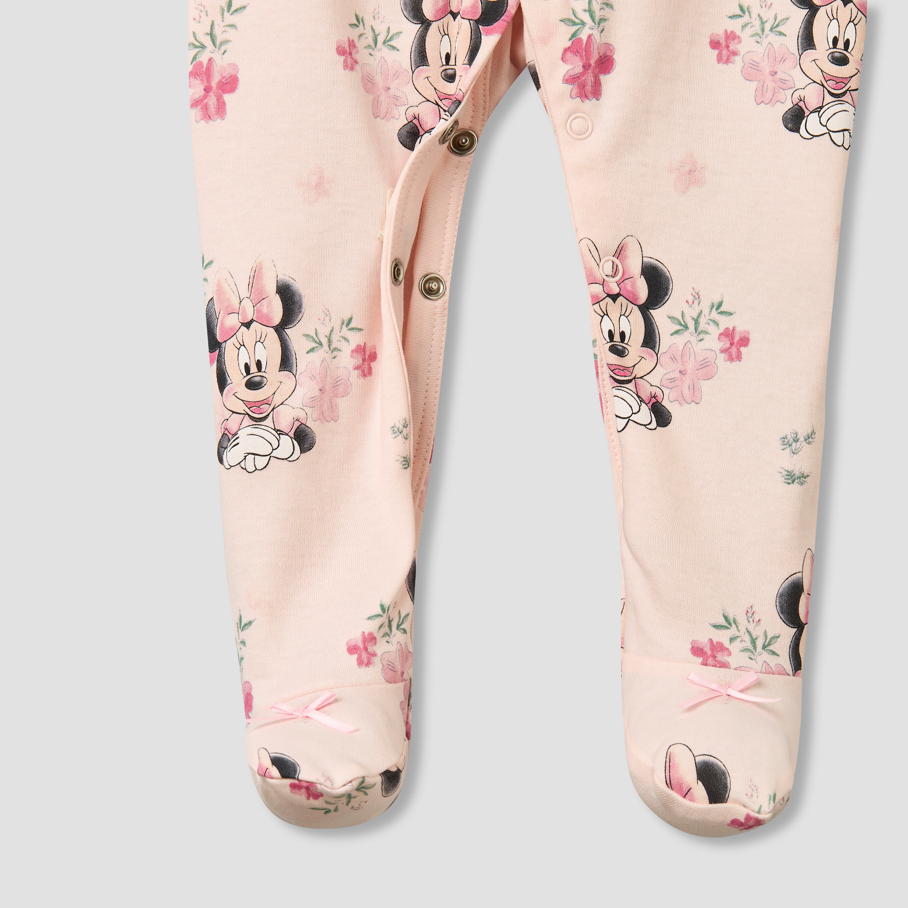 Disney Cotton Long Sleeves Sleepsuit with Minnie Mouse Print