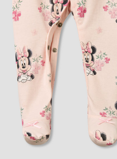 Disney Cotton Long Sleeves Sleepsuit with Minnie Mouse Print-baby-girls-clothing-nightwear-sleepsuits-image-4