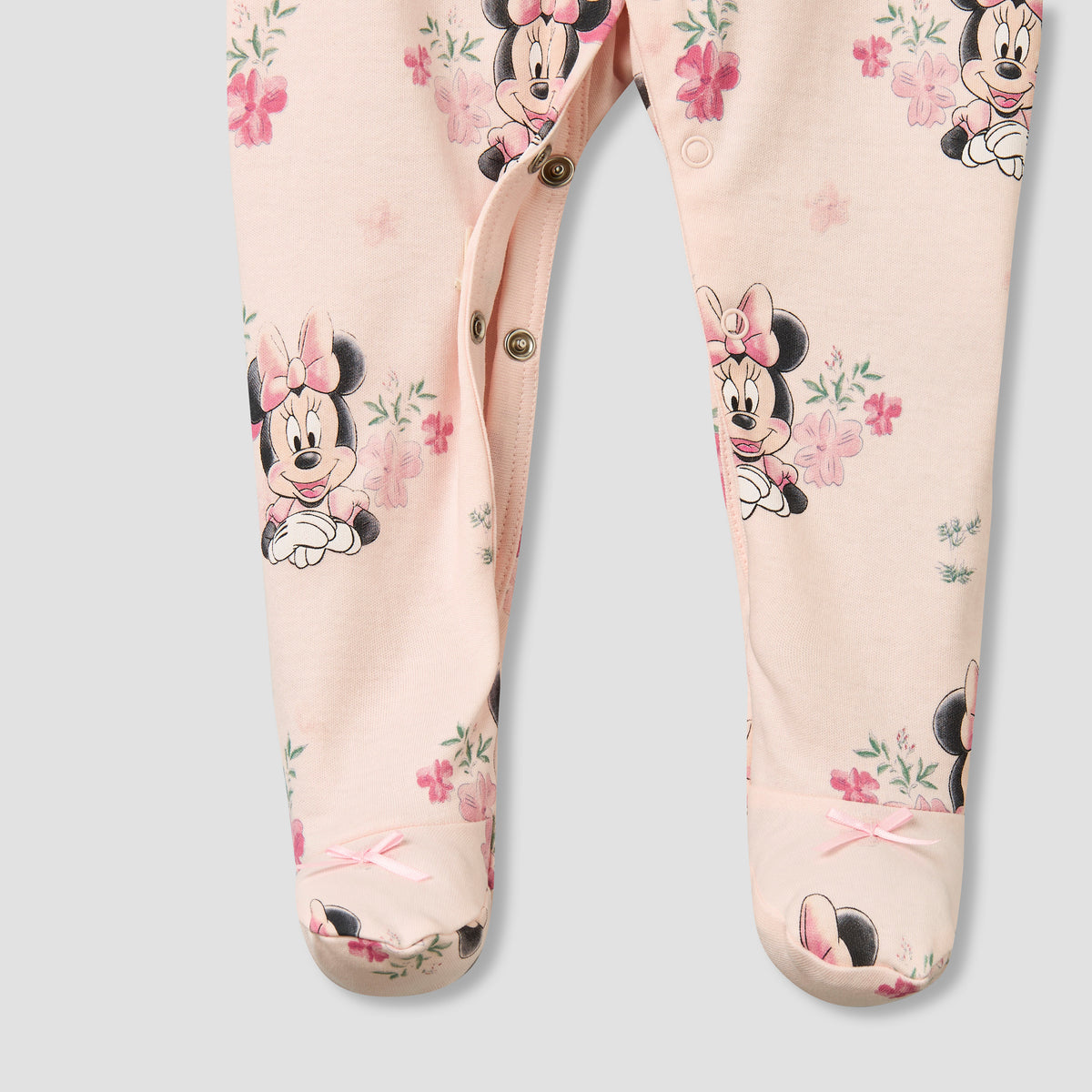 Disney Cotton Long Sleeves Sleepsuit with Minnie Mouse Print