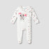 Disney Cotton Round Neck Long Sleeves Sleepsuit with Minnie Mouse Print - White / 9-12 mths