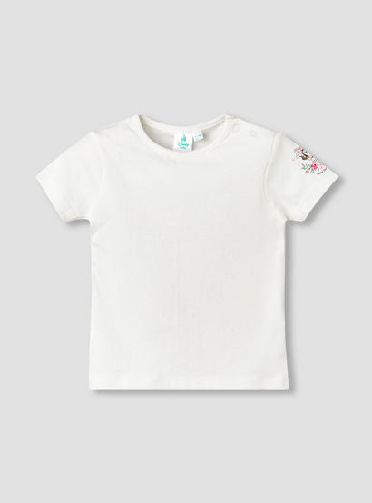 Disney Crew Neck Short Sleeves T-shirt and Dungaree Dress Set with Minnie Mouse Print-baby-girls-clothing-setsandcoords-image-3