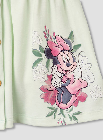 Disney Crew Neck Short Sleeves T-shirt and Dungaree Dress Set with Minnie Mouse Print-baby-girls-clothing-setsandcoords-image-6