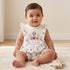 Disney Round Neck Sleeveless Romper with Minnie Mouse Print