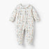 Juniors Cotton Peter Pan Collar Long Sleeves Sleepsuit with Safari Print - White / 9-12 mths