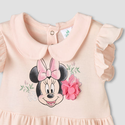 Disney Peter Pan Collar Sleeveless A-line Dress with Minnie Mouse Print