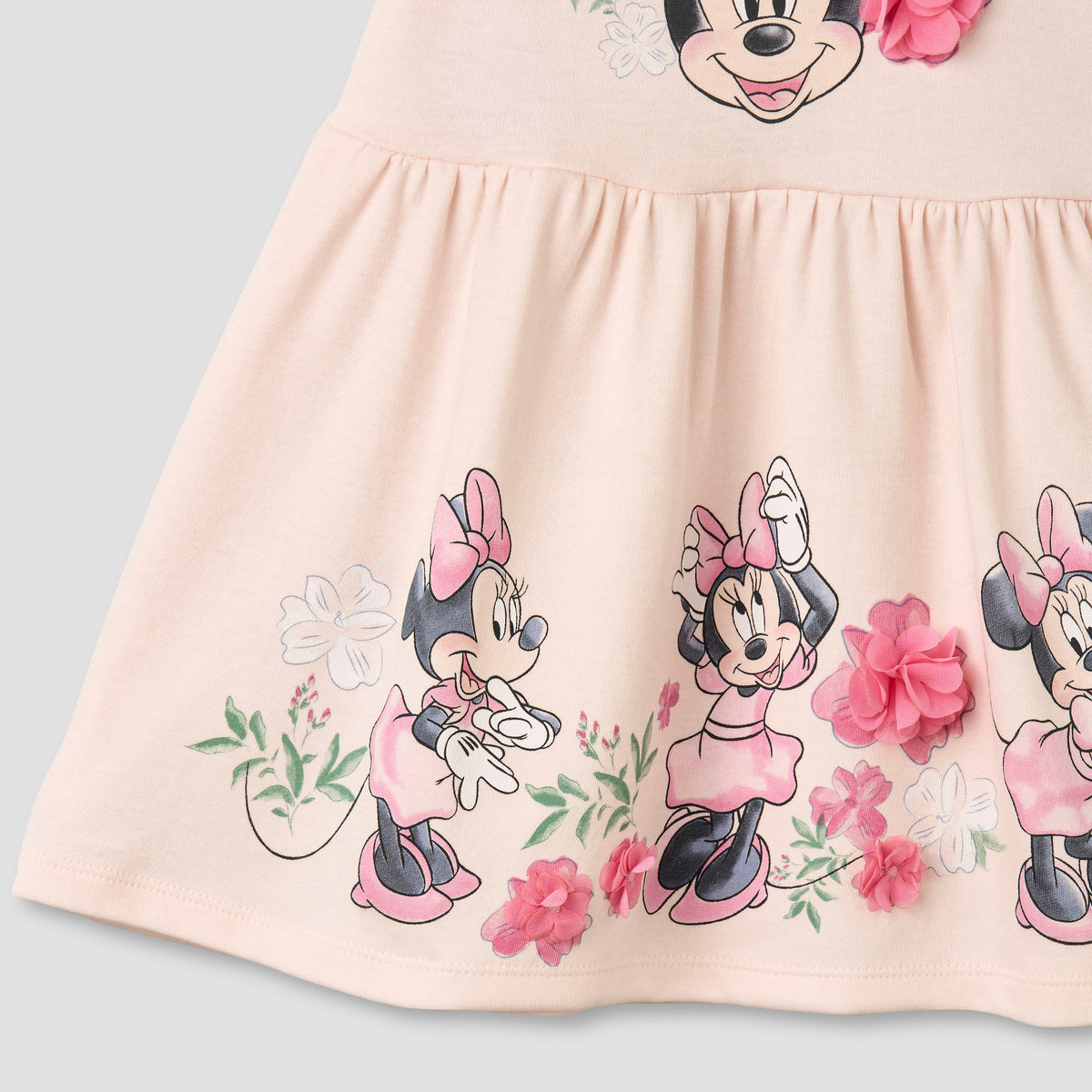 Disney Peter Pan Collar Sleeveless A-line Dress with Minnie Mouse Print