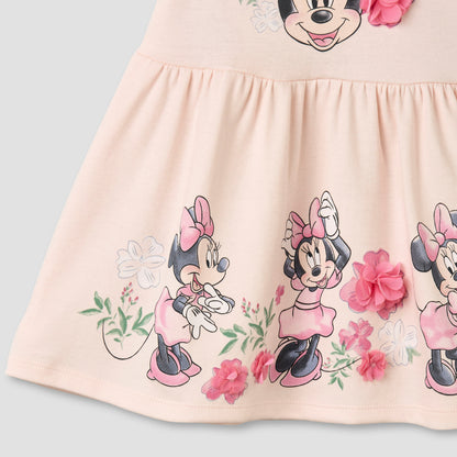 Disney Peter Pan Collar Sleeveless A-line Dress with Minnie Mouse Print