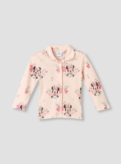 Disney Cotton Collared Long Sleeves Pyjama Set with Minnie Mouse Print-baby-girls-clothing-nightwear-pyjamasets-image-2