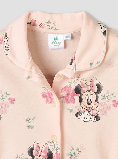 Disney Cotton Collared Long Sleeves Pyjama Set with Minnie Mouse Print-baby-girls-clothing-nightwear-pyjamasets-image-4