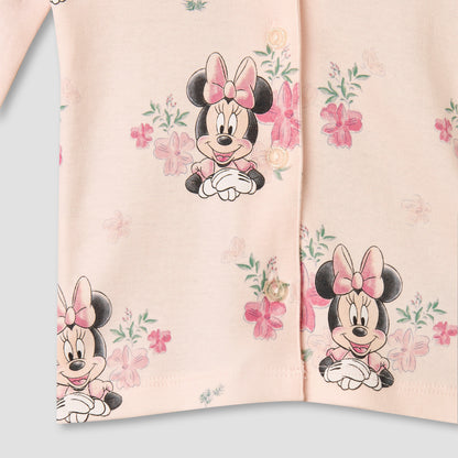 Disney Cotton Collared Long Sleeves Pyjama Set with Minnie Mouse Print
