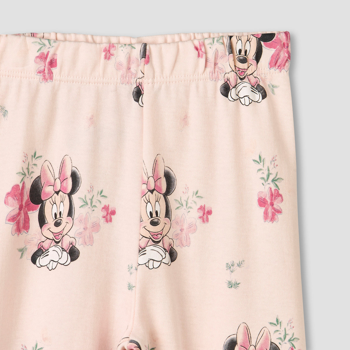 Disney Cotton Collared Long Sleeves Pyjama Set with Minnie Mouse Print