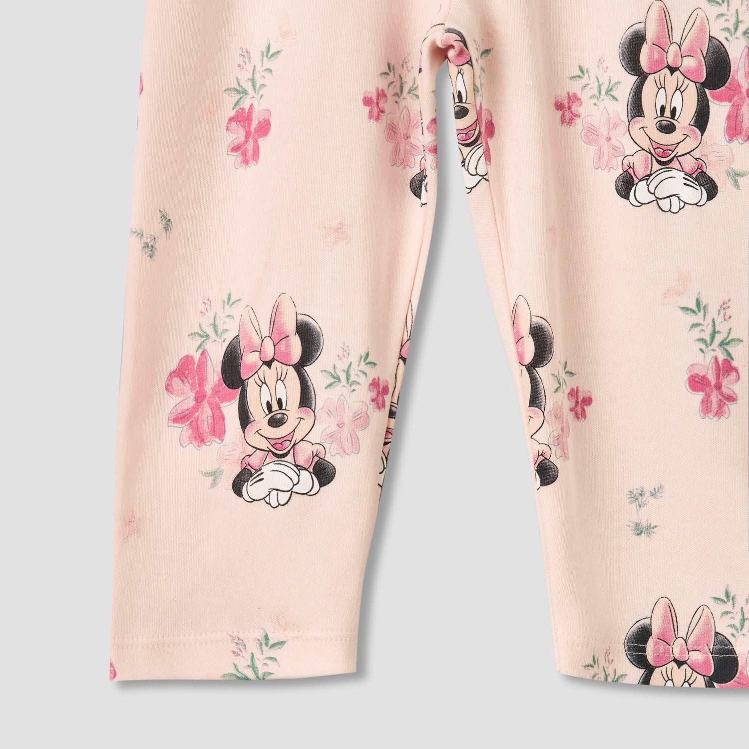 Disney Cotton Collared Long Sleeves Pyjama Set with Minnie Mouse Print