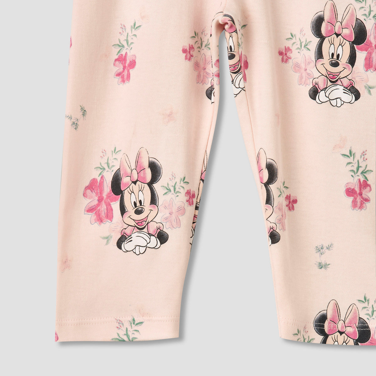 Disney Cotton Collared Long Sleeves Pyjama Set with Minnie Mouse Print