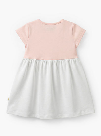 Juniors Round Neck Short Sleeves A-line Dress with Safari Print-baby-girls-clothing-dressesandjumpsuits-image-3