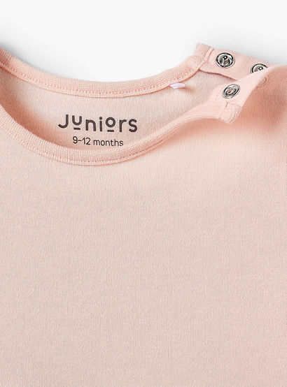 Juniors Round Neck Short Sleeves A-line Dress with Safari Print-baby-girls-clothing-dressesandjumpsuits-image-4