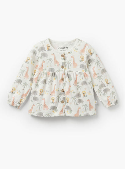 Juniors Cotton Round Neck Long Sleeves Pyjama Set with Safari Print-baby-girls-clothing-nightwear-pyjamasets-image-3