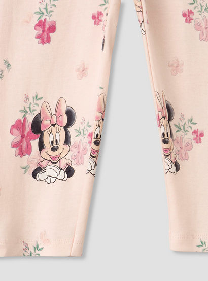 Disney Cotton Round Neck Short Sleeves Bodysuit and Leggings Set with Minnie Mouse Print-baby-girls-clothing-setsandcoords-image-7