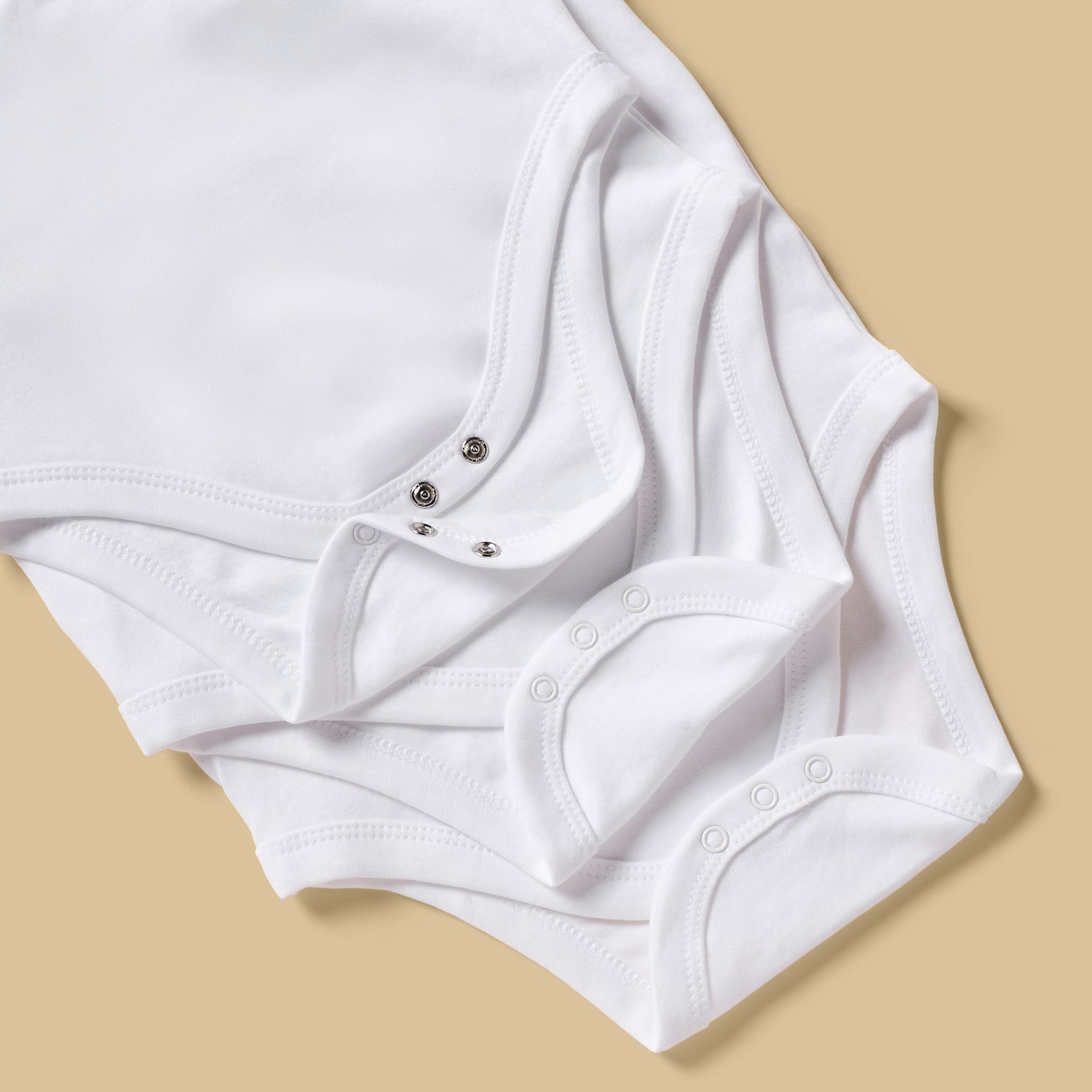 Pack of 3 - Plain BCI Cotton Sleeveless Bodysuit with Snap Closure