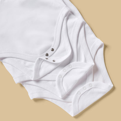 Pack of 3 - Plain BCI Cotton Sleeveless Bodysuit with Snap Closure