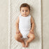 Pack of 3 - Plain BCI Cotton Sleeveless Bodysuit with Snap Closure - White / 12-18 mths