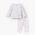 Juniors Cotton Round Neck Long Sleeves Pyjama Set with Polka Dot Print - White / 12-18 mths
