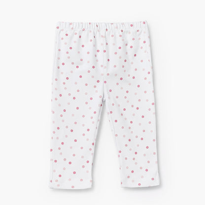 Juniors Cotton Round Neck Long Sleeves Pyjama Set with Polka Dot Print