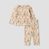 Juniors Cotton Round Neck Long Sleeves Pyjama Set with Floral Print - Cream / 12-18 mths