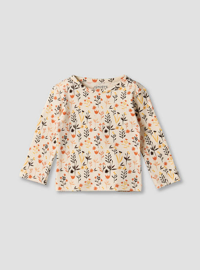 Juniors Cotton Round Neck Long Sleeves Pyjama Set with Floral Print-baby-girls-clothing-nightwear-pyjamasets-image-3