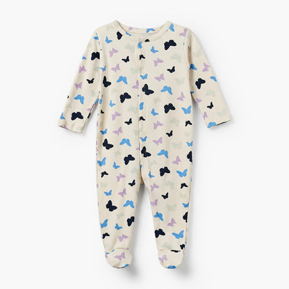 Pack of 3 Juniors Cotton Crew Neck Long Sleeves Sleepsuit with Print