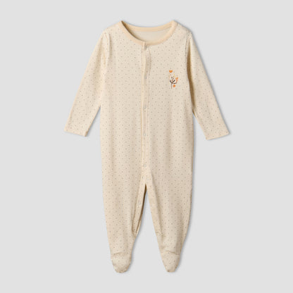 Pack of 3 Juniors Cotton Round Neck Long Sleeve Sleepsuit with Floral Print
