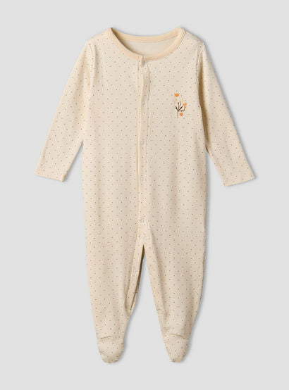 Pack of 3 Juniors Cotton Round Neck Long Sleeve Sleepsuit with Floral Print-baby-girls-clothing-nightwear-sleepsuits-image-5