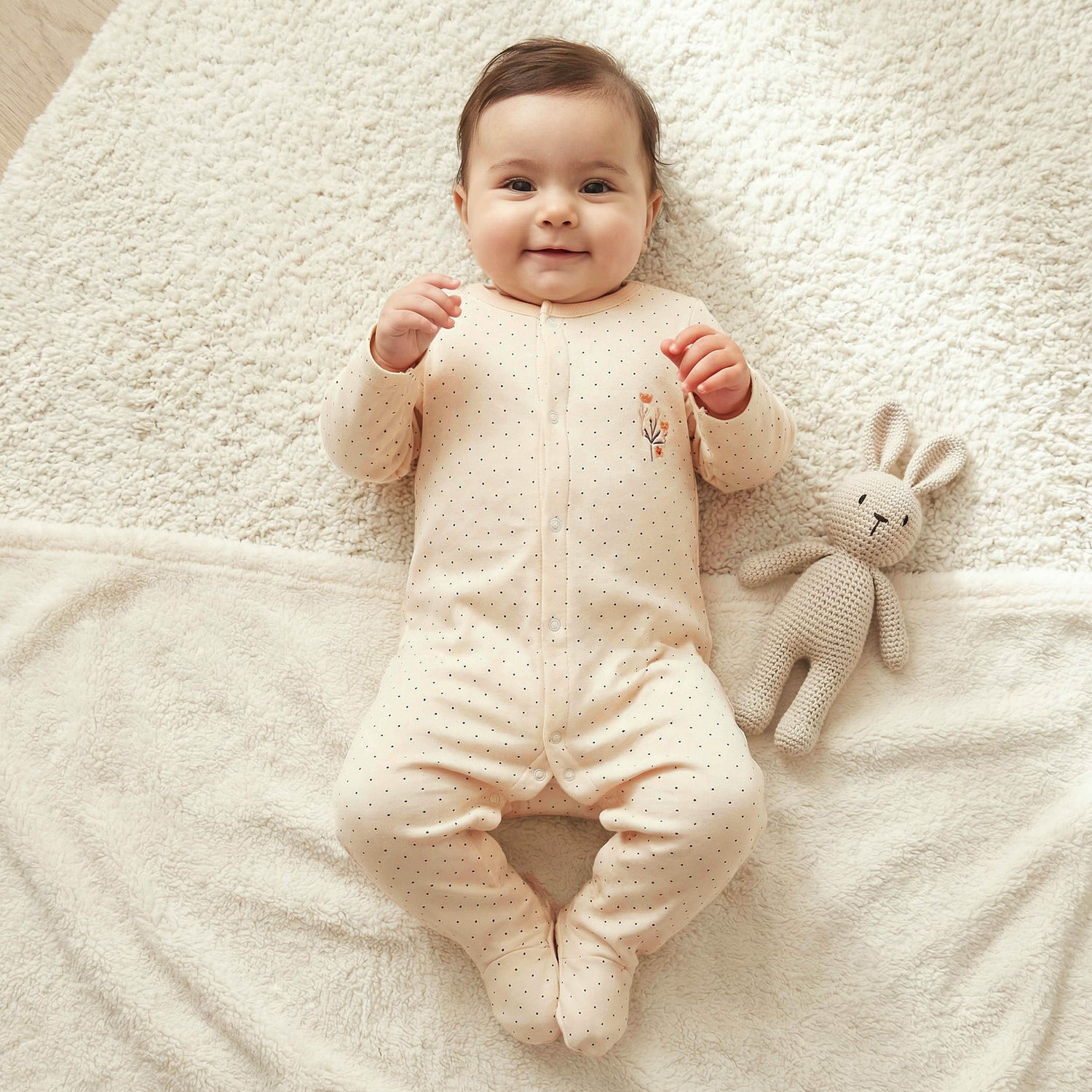 Pack of 3 Juniors Cotton Round Neck Long Sleeve Sleepsuit with Floral Print - Multicolour / 12-18 mths