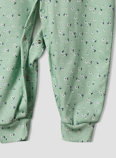Pack of 3 Juniors Cotton Round Neck Long Sleeves Sleepsuit with Floral Print-baby-girls-clothing-nightwear-sleepsuits-image-7