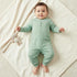 Pack of 3 Juniors Cotton Round Neck Long Sleeves Sleepsuit with Floral Print - Green / 12-18 mths