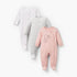 Pack of 3 Juniors Cotton Crew Neck Long Sleeves Sleepsuit with Bunny Print - Multicolour / 12-18 mths