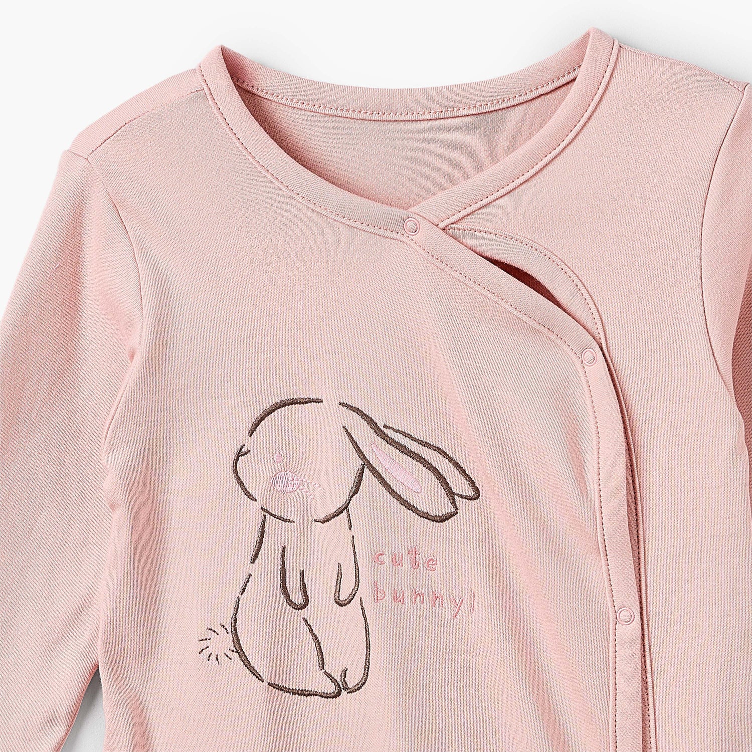 Pack of 3 Juniors Cotton Crew Neck Long Sleeves Sleepsuit with Bunny Print